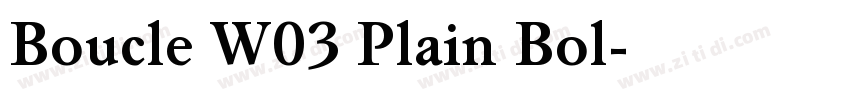 Boucle W03 Plain Bol字体转换